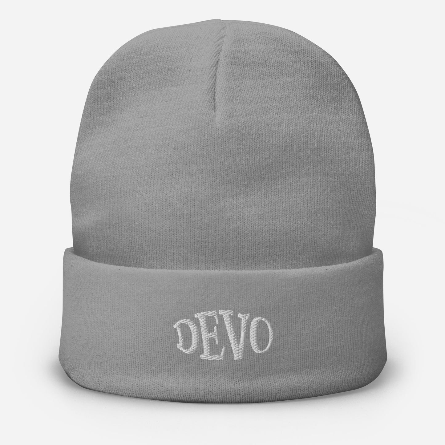 Devo Embroidered Knit Beanie