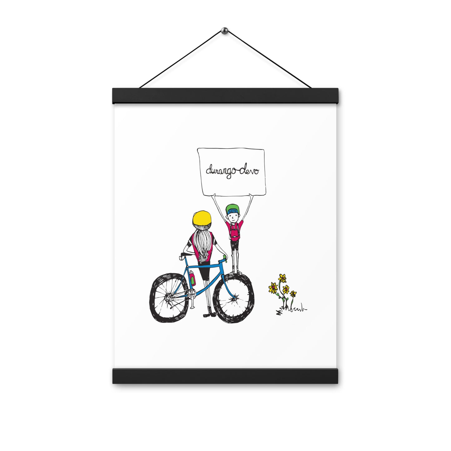 Jon Bailey Devo Kids Illustration Poster with Hanger