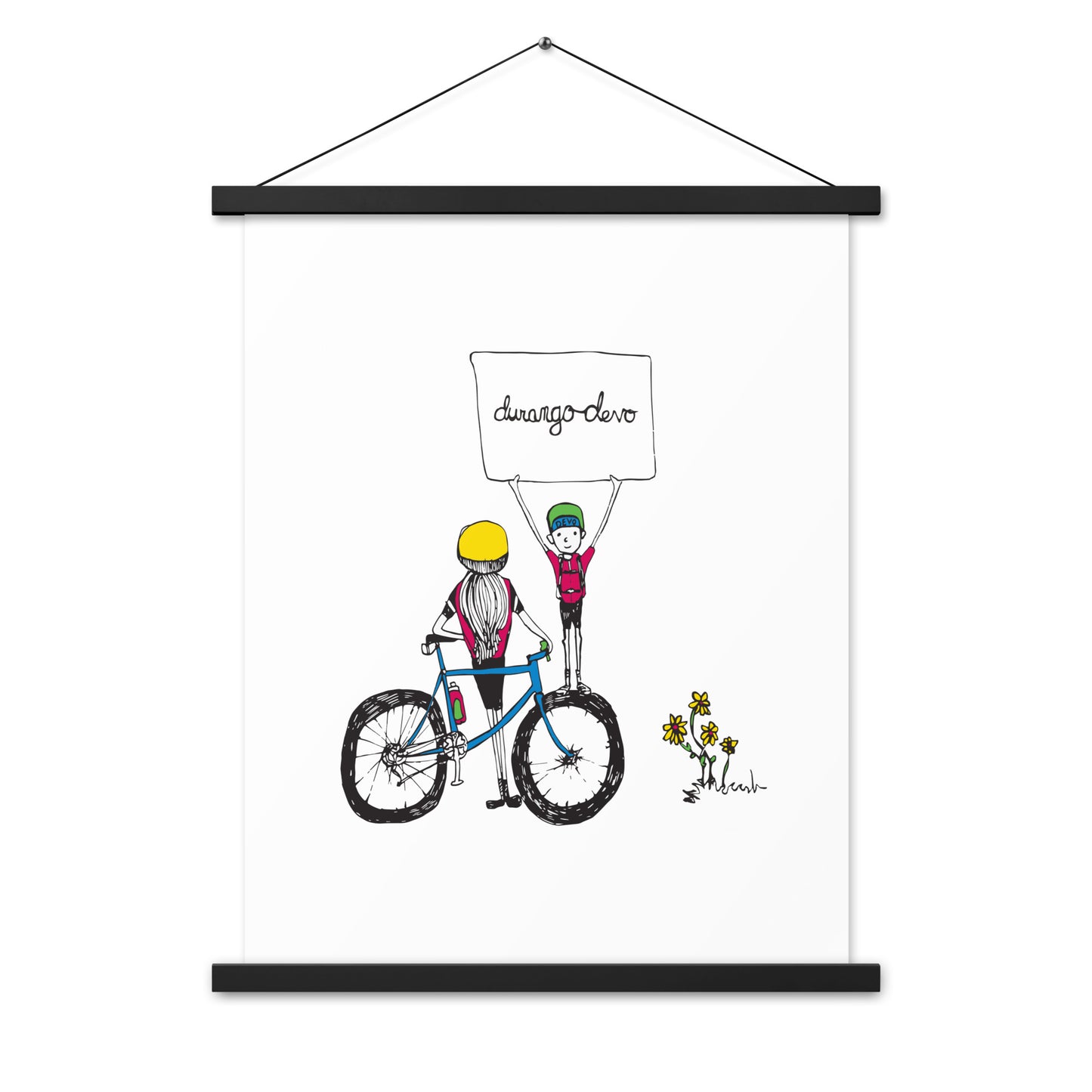 Jon Bailey Devo Kids Illustration Poster with Hanger