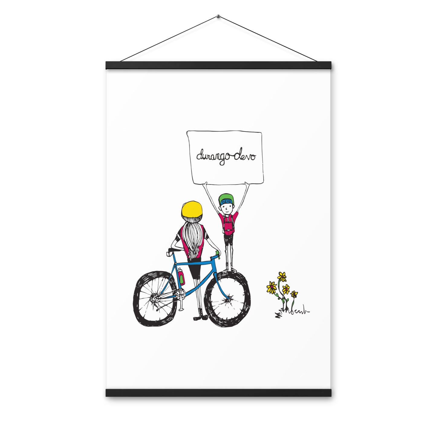 Jon Bailey Devo Kids Illustration Poster with Hanger