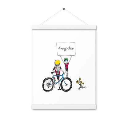 Jon Bailey Devo Kids Illustration Poster with Hanger