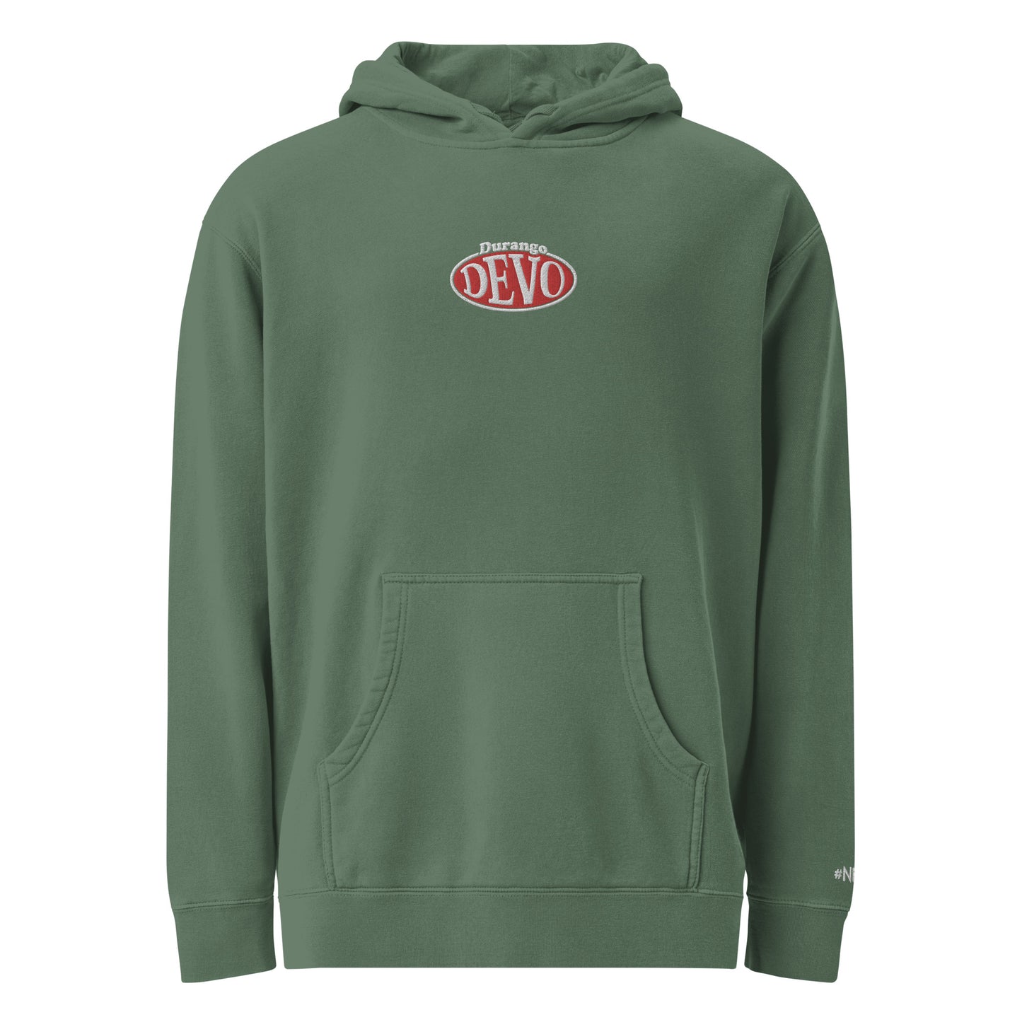 Devo Logo Embroidered Unisex Deluxe pigment-dyed hoodie