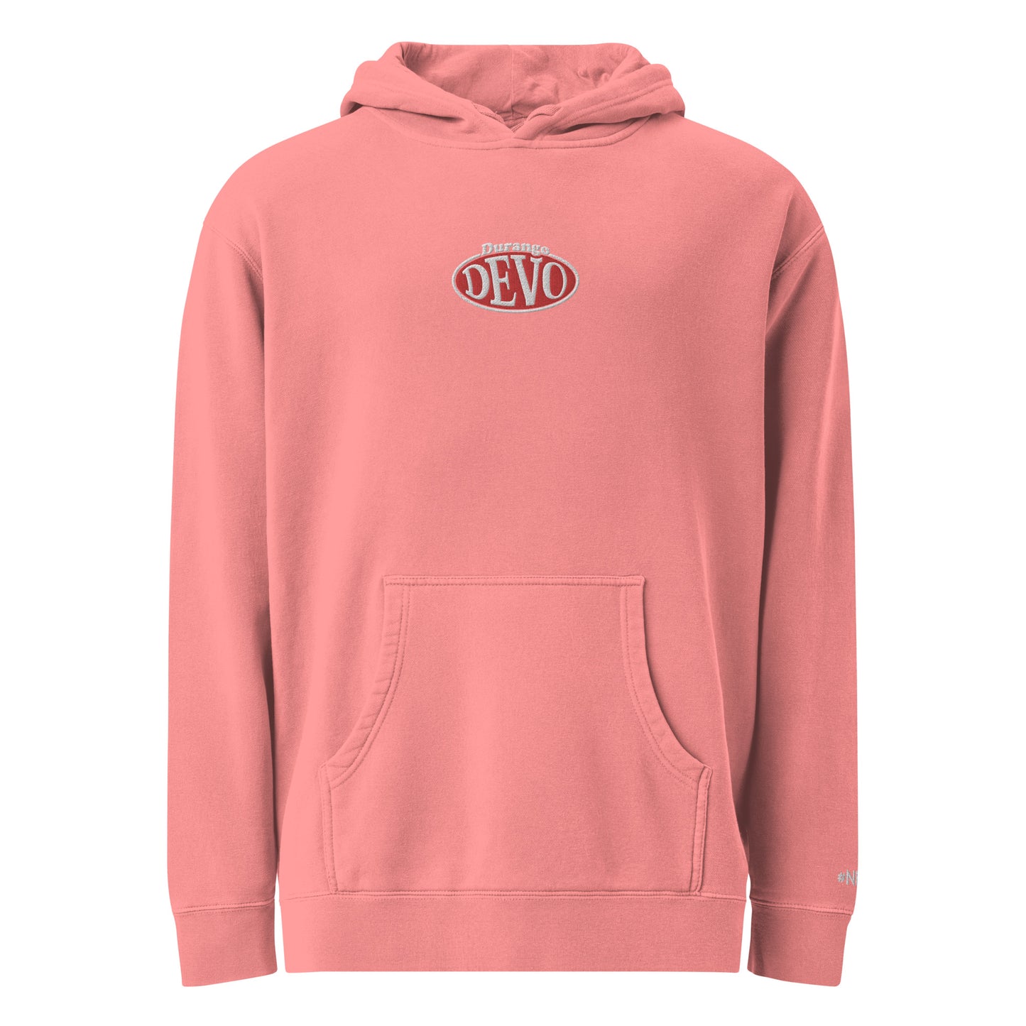 Devo Logo Embroidered Unisex Deluxe pigment-dyed hoodie